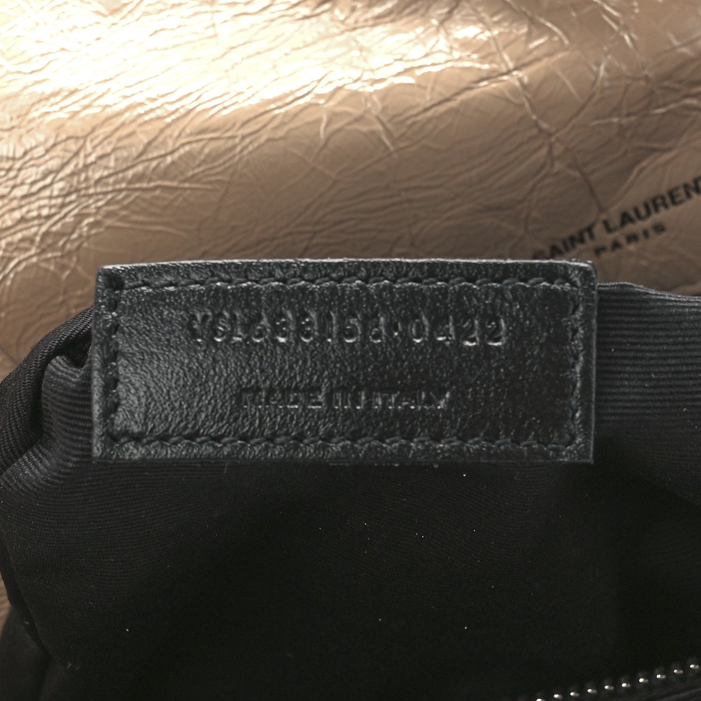 Crinkled Calfskin Matelasse Monogram Medium Niki Chain Satchel Light Taupe