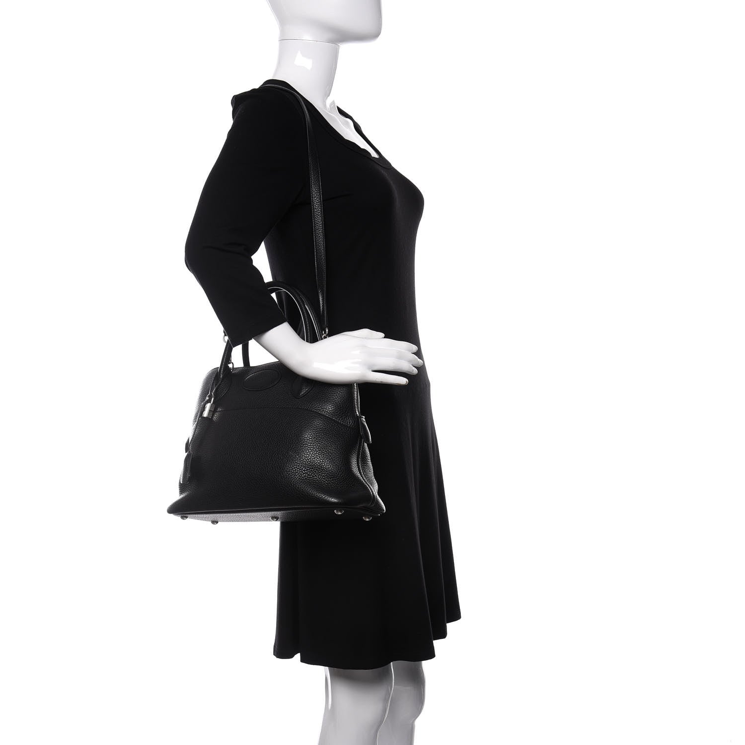 Hermes Taurillon Clemence Bolide 31 Black 2 of 11