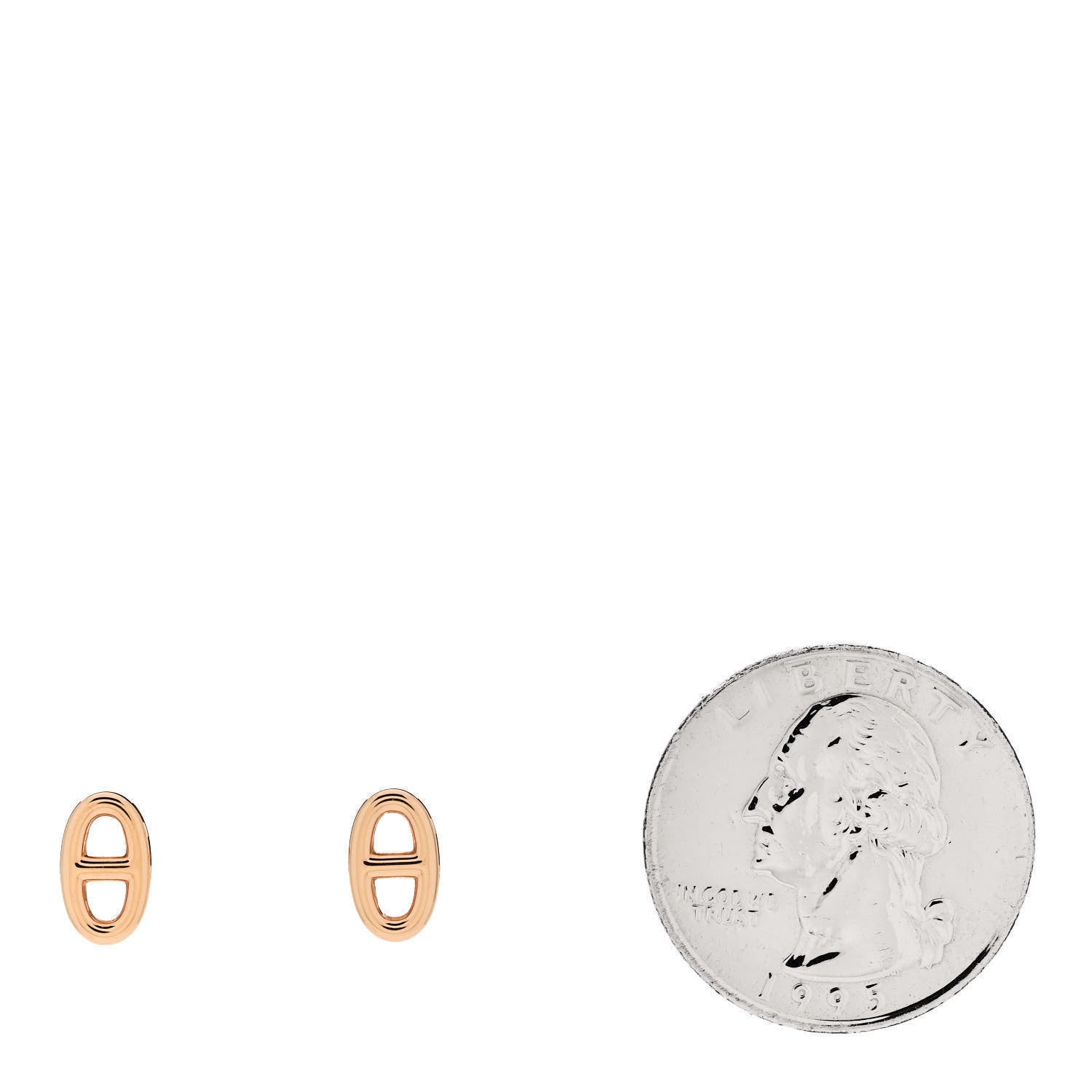 Hermes 18K Rose Gold TPM Farandole Stud Earrings 2 of 5