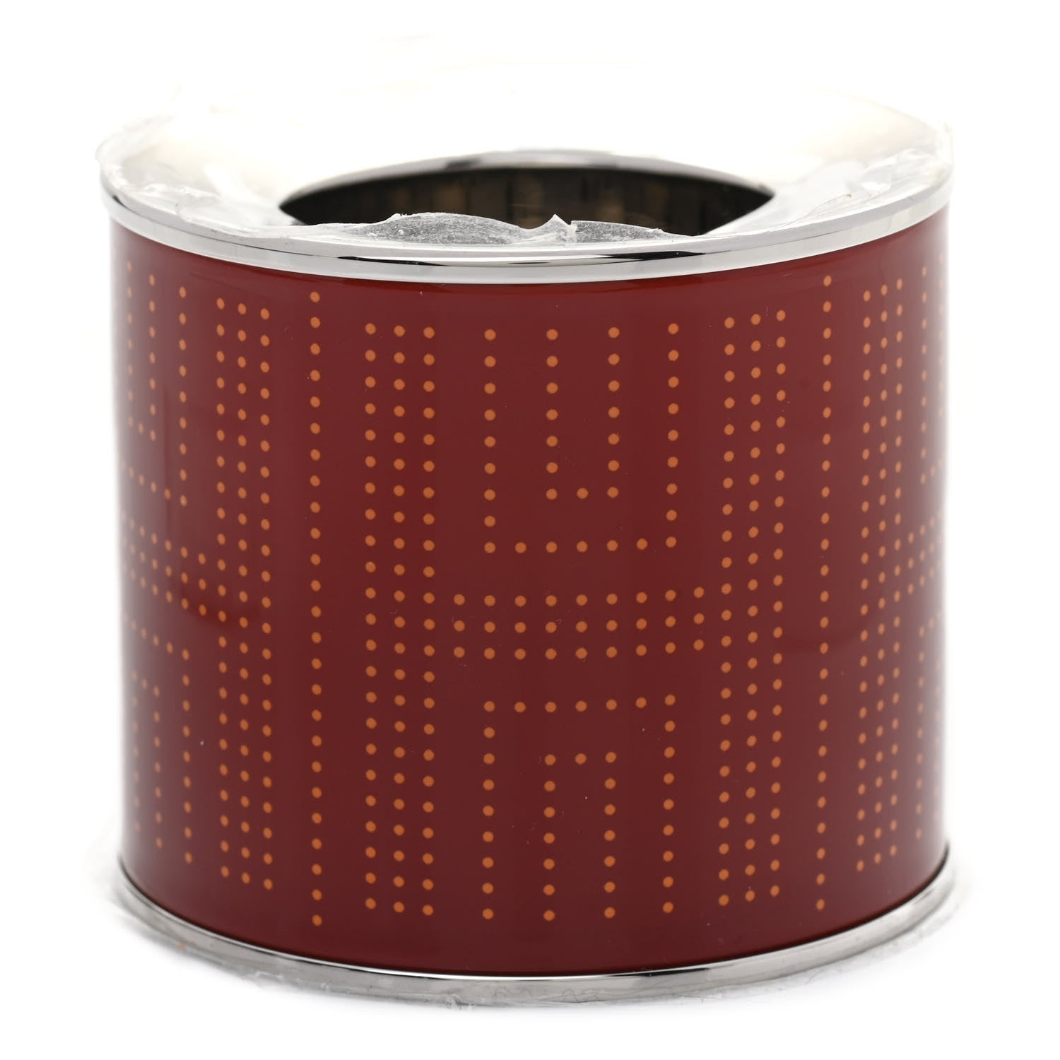 Hermes Enamel Stainless Steal H'Dot Candle Holder 1 of 4