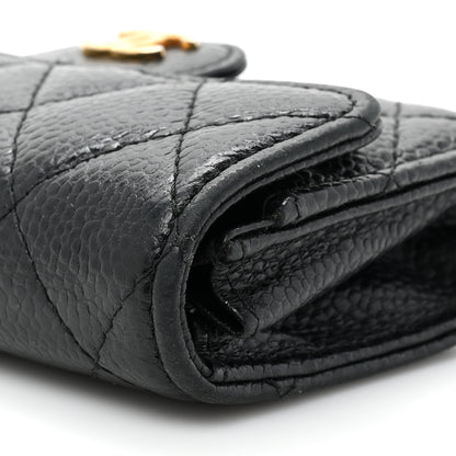 Chanel Caviar Quilted Flap Card Holder Wallet Black 13 of 15