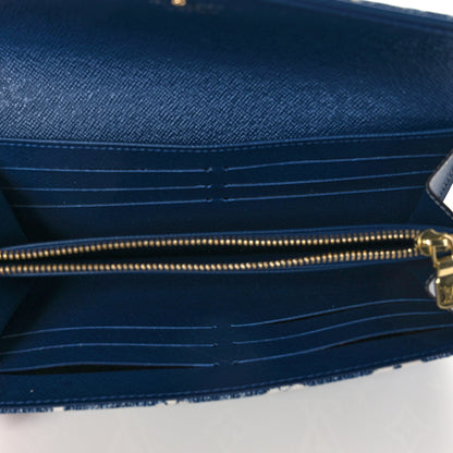 Louis Vuitton Monogram Jacquard Denim Sarah Wallet Bleu 5 of 11