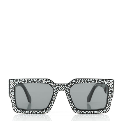 Louis Vuitton Acetate LV Clash Pearls & Strass Sunglasses Z2396W Black 2 of 8