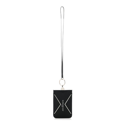 Givenchy Canvas Logo Neck Strap Card Holder Black White 1 of 12