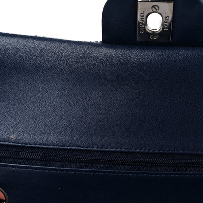 Chanel Lambskin Quilted Medium Double Flap Navy 15 of 17