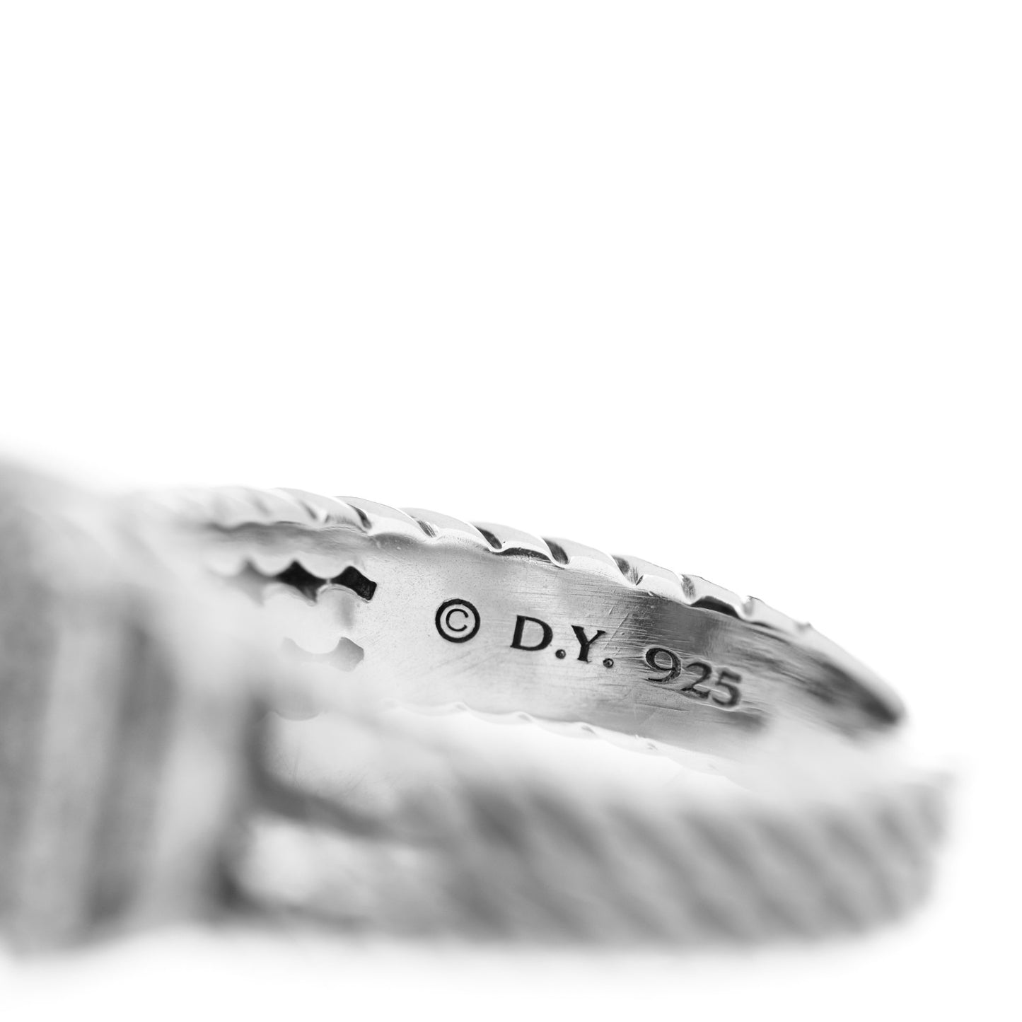 Sterling Silver Diamond 10mm Petite Wheaton Ring 51 5.75