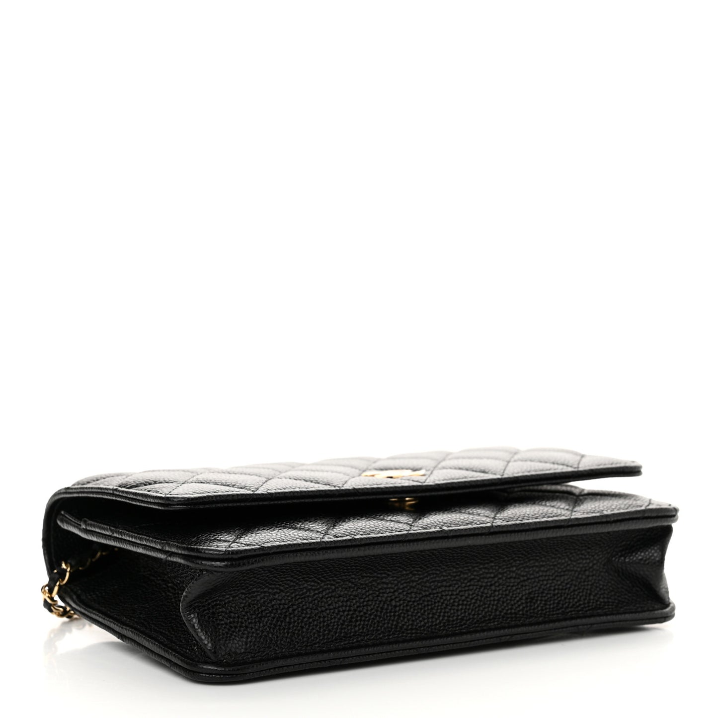 Caviar Quilted Miss Coco Wallet On Chain WOC Black