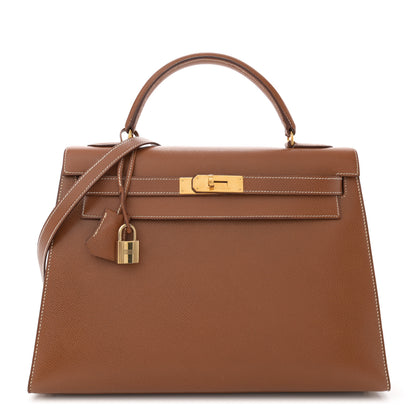 Hermes Courchevel Kelly Sellier 32 Gold 1 of 13