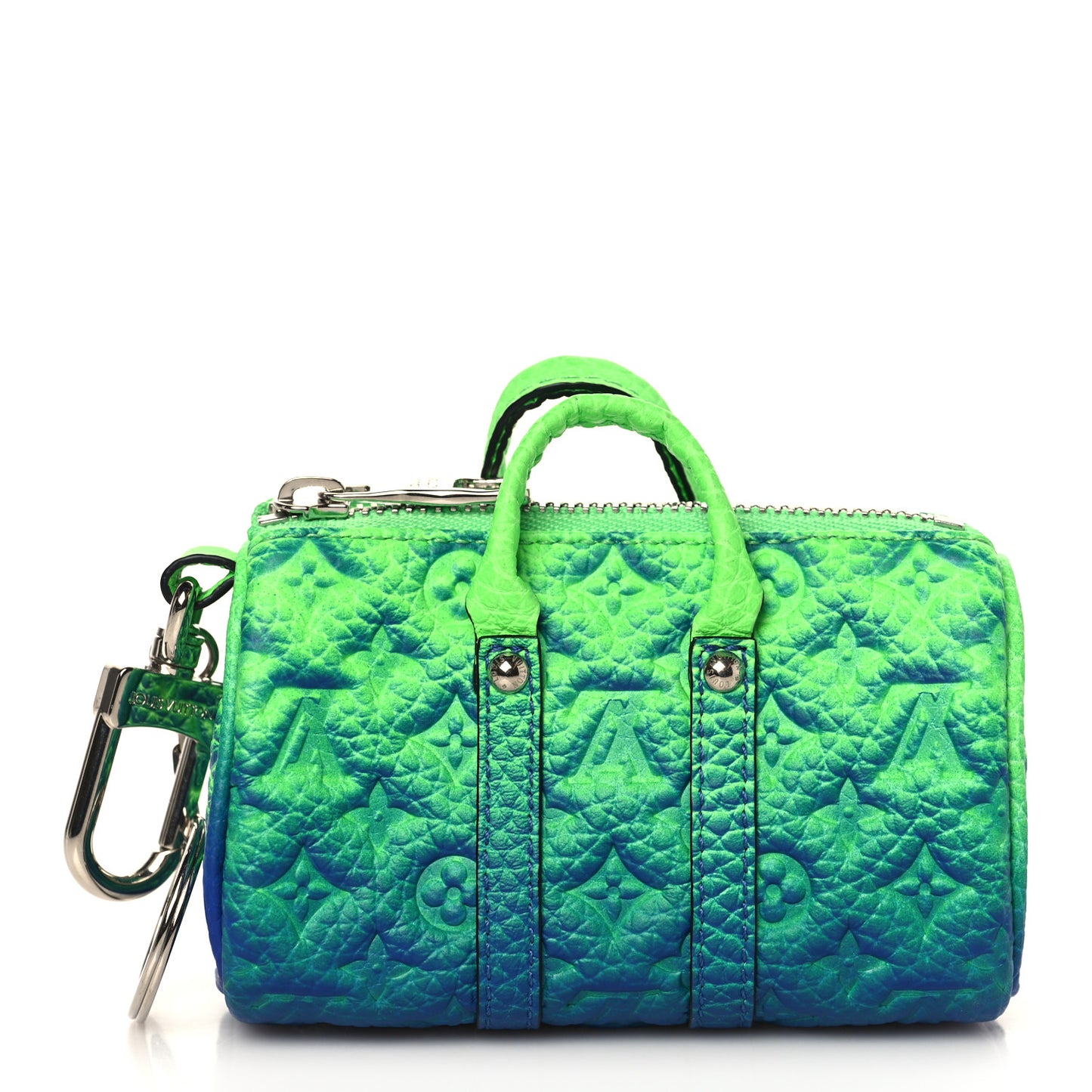 Taurillon Illusion Mini Keepall Earphones Pouch Bleu Vert
