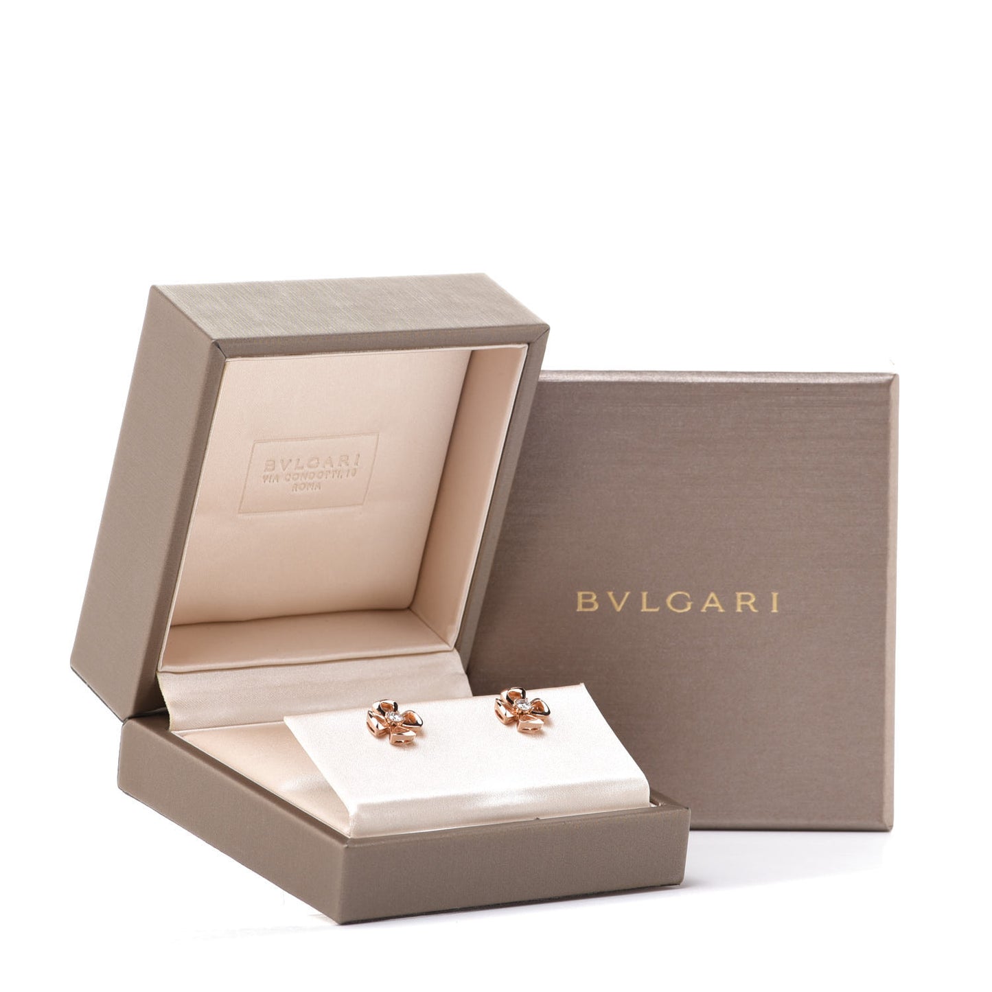 18K Rose Gold Diamond Fiorever Earrings