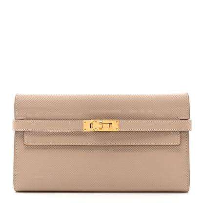 Hermes Grain d'H Kelly Longue Wallet Argile 1 of 9
