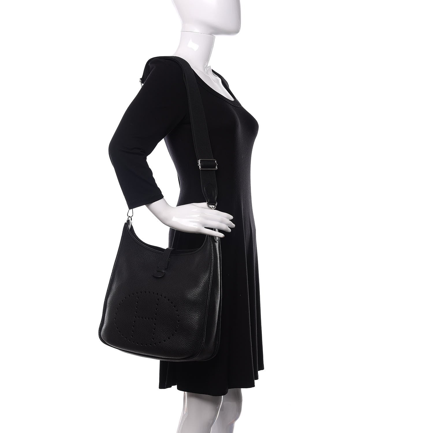 Hermes Taurillon Clemence Evelyne III GM Black 2 of 9