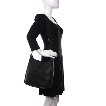 Hermes Taurillon Clemence Evelyne III GM Black 2 of 9