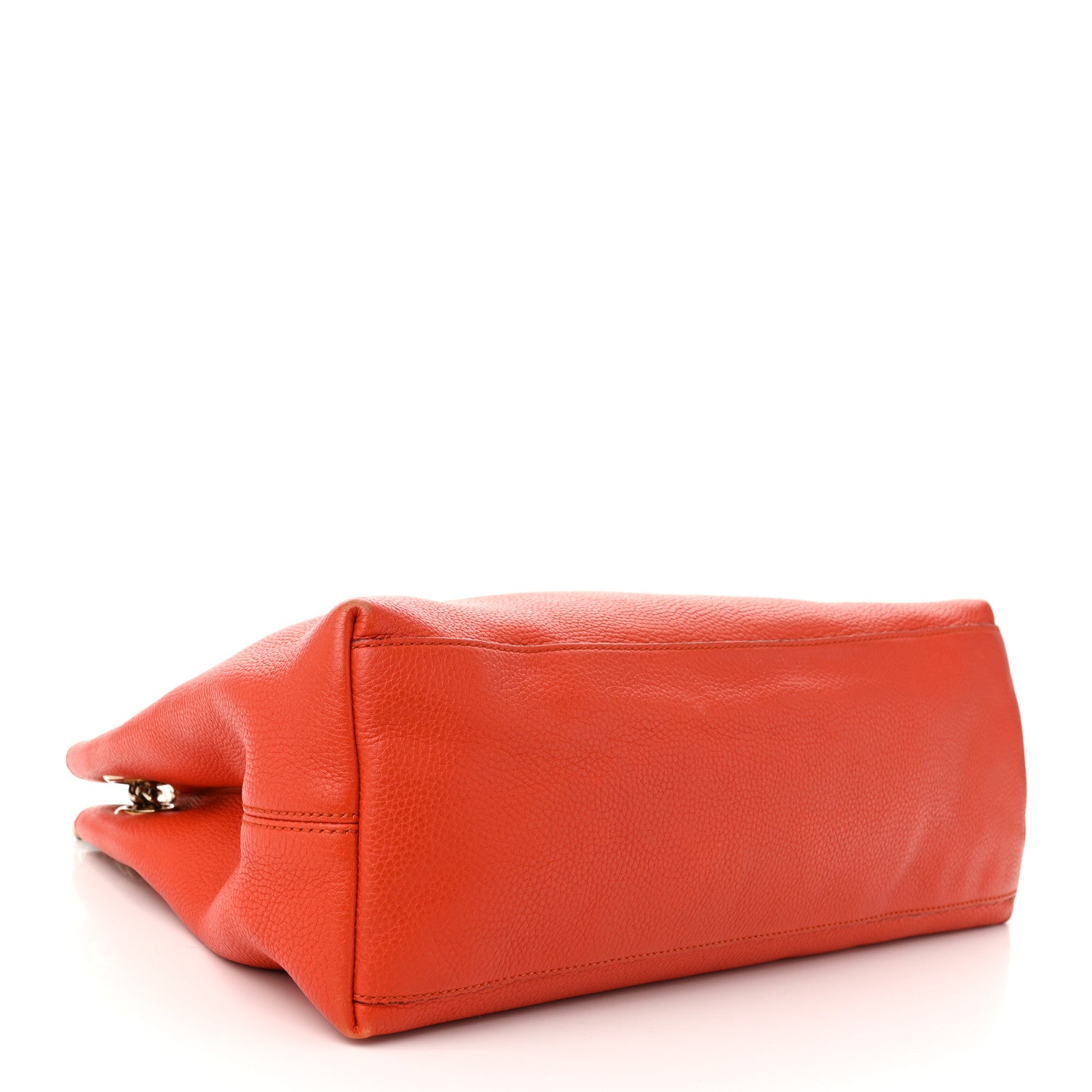 Gucci Pebbled Calfskin Medium Soho Chain Shoulder Bag Sun Orange 4 of 11