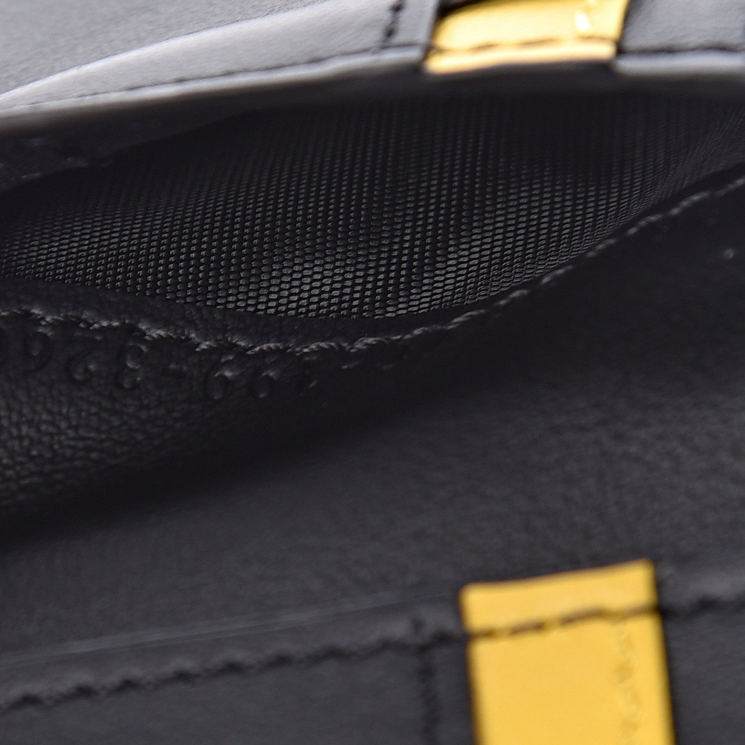 Fendi Vitello Grace Elastic FF Bi-Color Bi-Fold Wallet Black Sunflowers 7 of 8