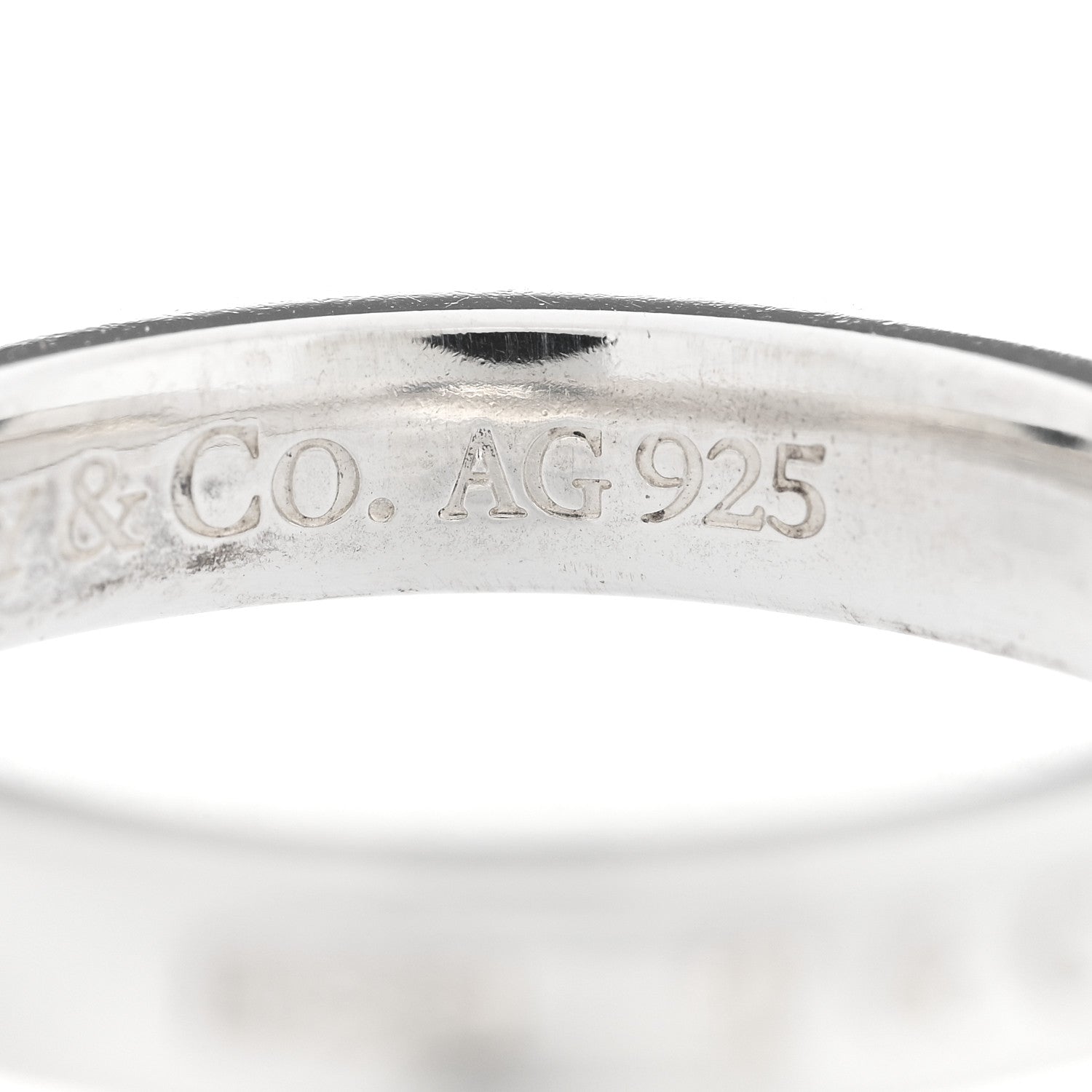 Tiffany Sterling Silver Narrow 1837 Band Ring 57 8 4 of 5
