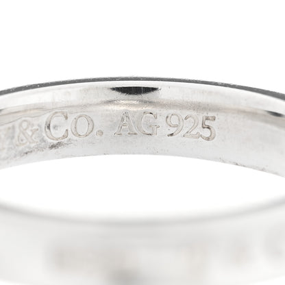 Tiffany Sterling Silver Narrow 1837 Band Ring 57 8 4 of 5