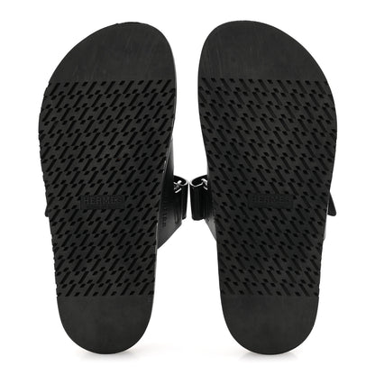 Hermes Calfskin Womens Chypre Sandals 40 Black 6 of 10