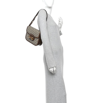 Gucci GG Supreme Monogram Horsebit 1955 Shoulder Bag  Beige Brown Sugar 2 of 10
