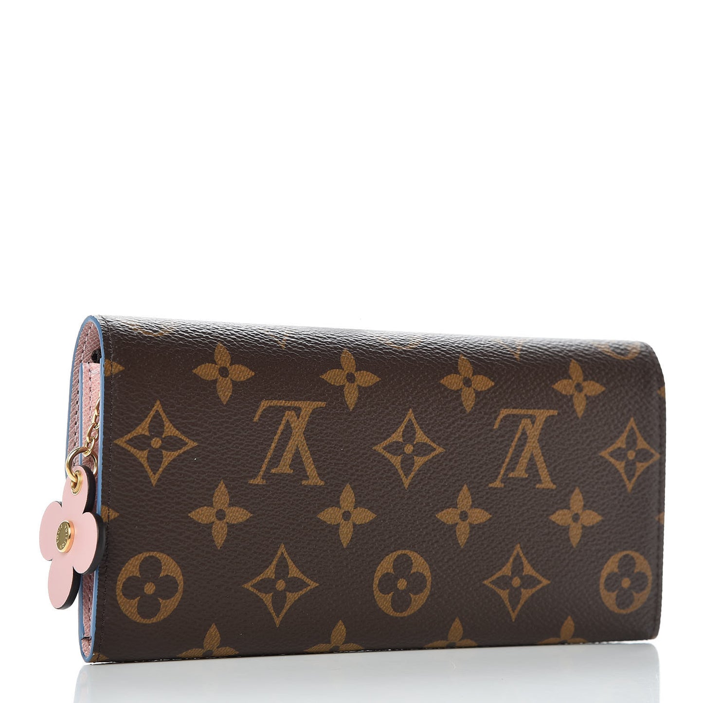 Monogram Bloom Flower Emilie Wallet Blue Jean