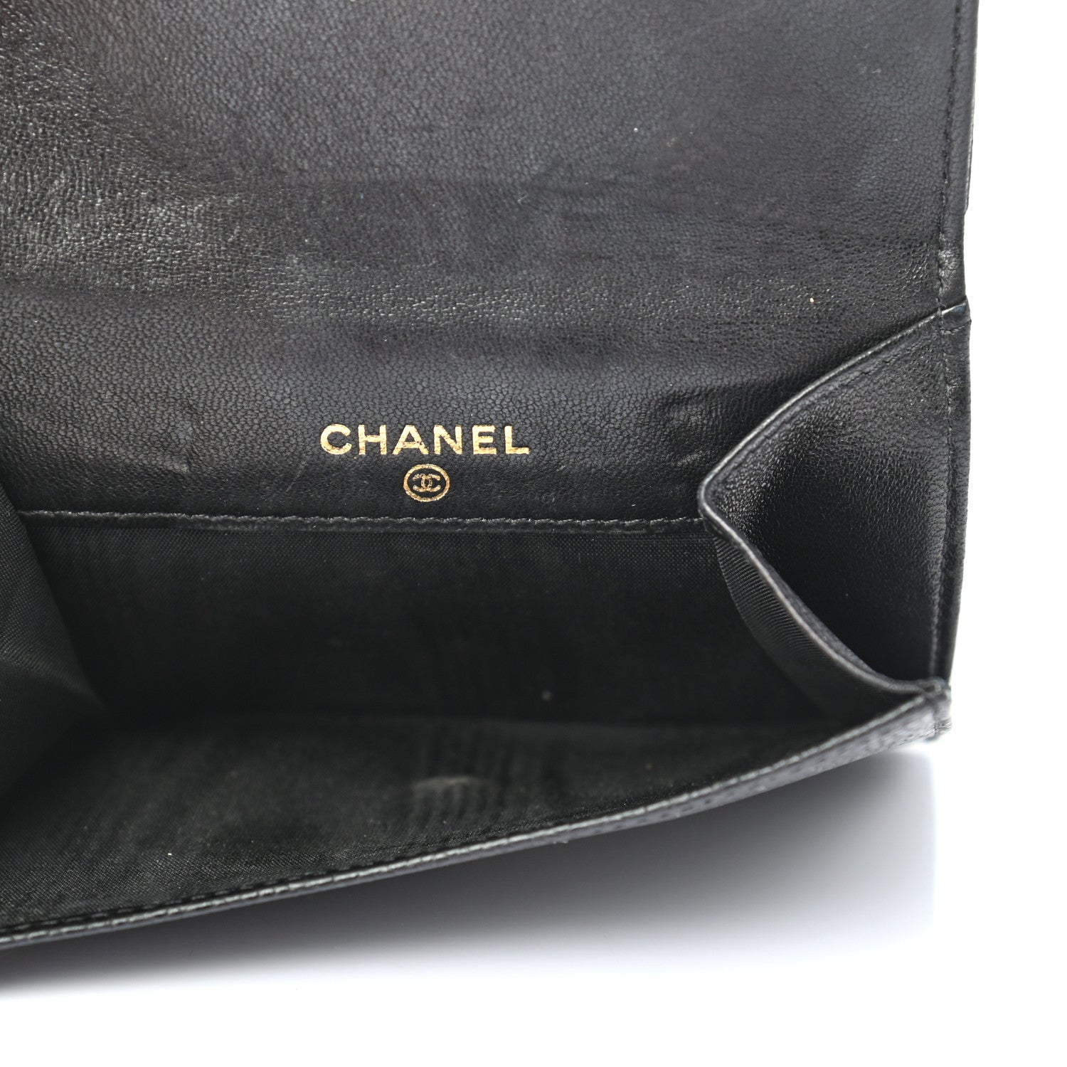 Chanel Caviar Timeless CC Compact French Wallet Black 6 of 10