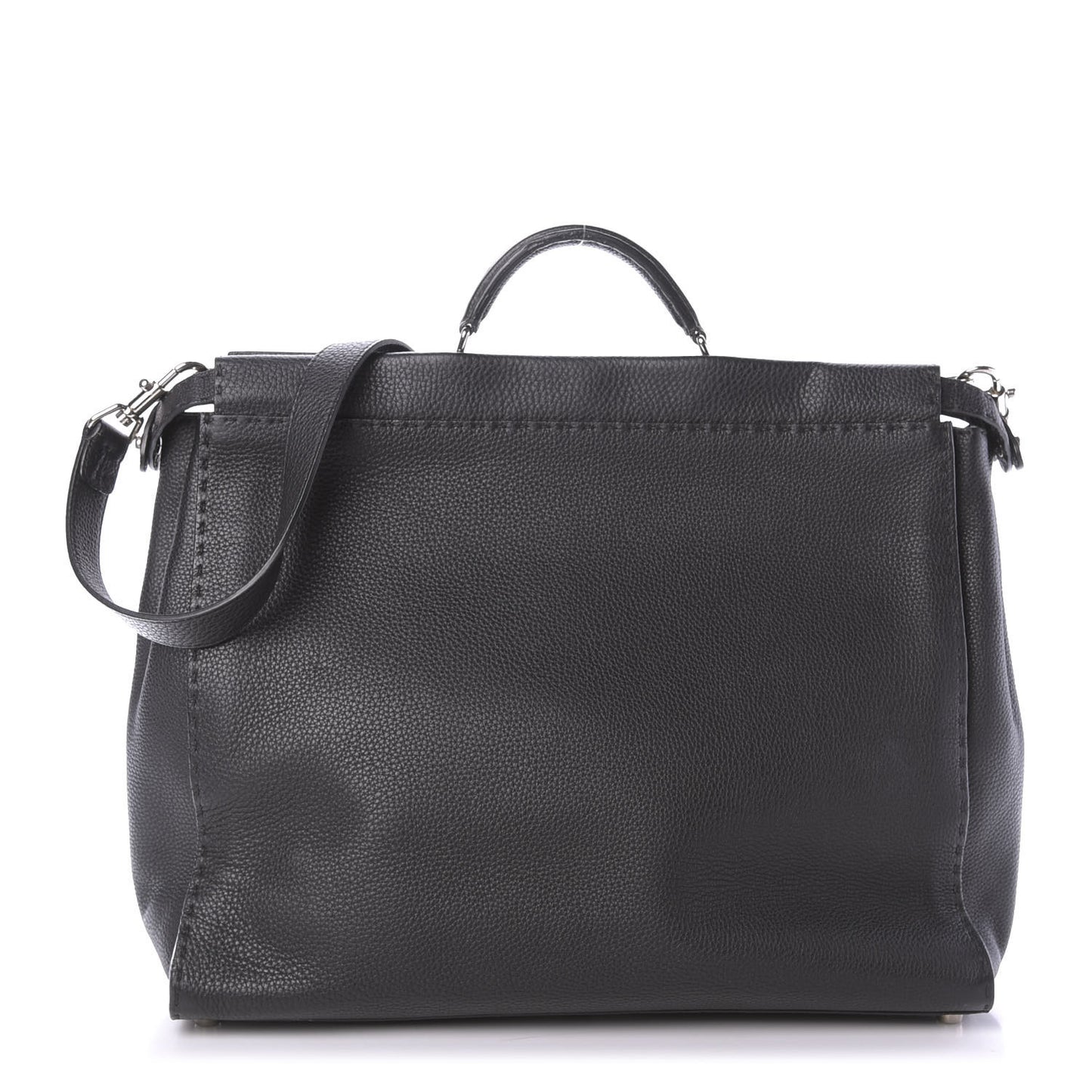 Cuoio Romano Selleria Monster Eyes Inlay Large Mens Peekaboo Iconic Essential Satchel Black Sunflower