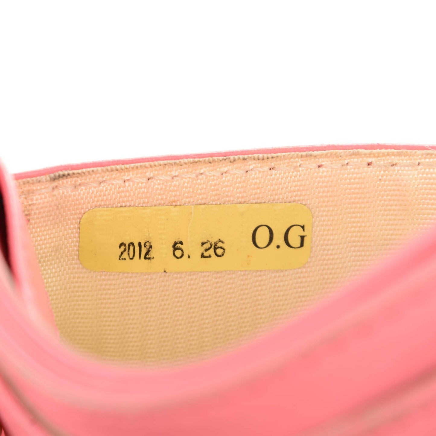 Lambskin Camellia Embossed Card Holder Pink