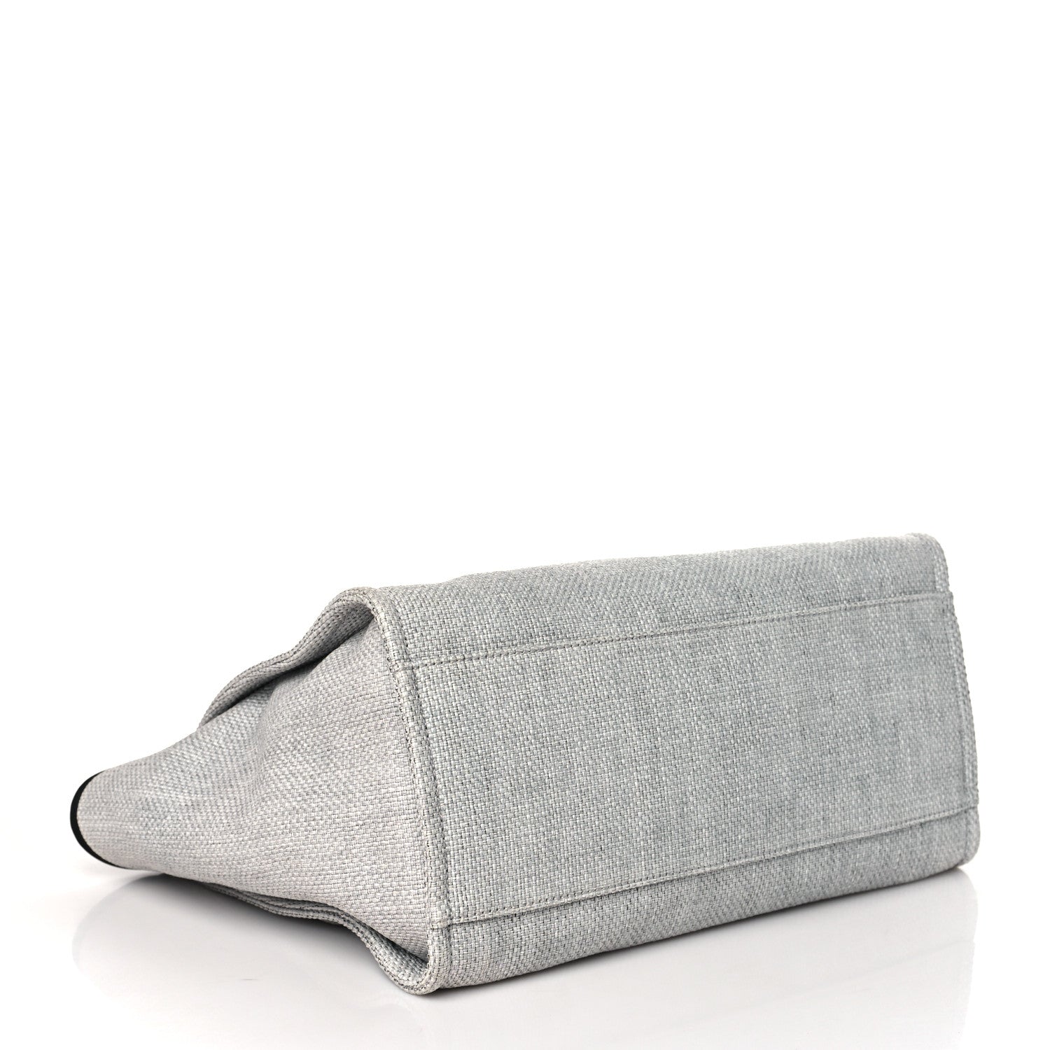 Chanel Woven Straw Raffia Medium Deauville Tote Grey 4 of 9