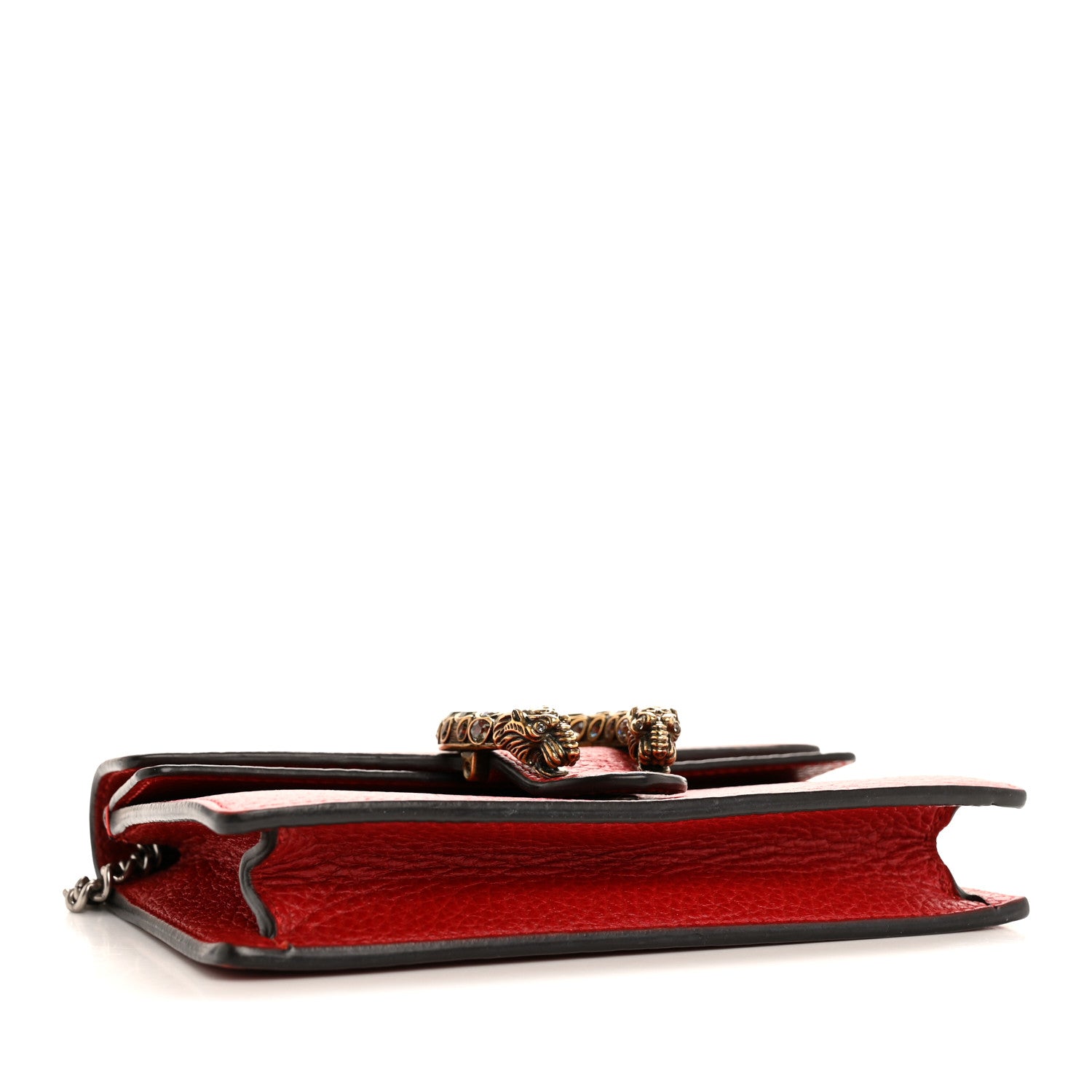 Gucci Calfskin Super Mini Dionysus Shoulder Bag Hibiscus Red