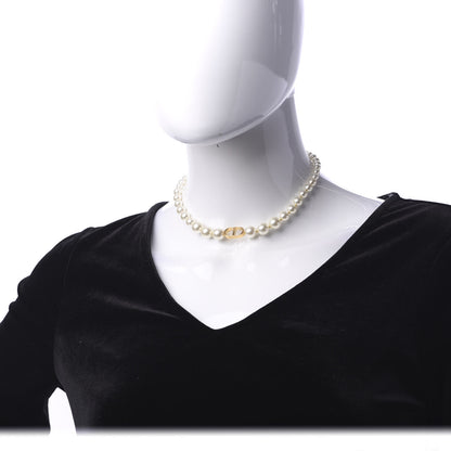 Christian Dior Pearl 30 Montaigne Choker Necklace Gold 2 of 6