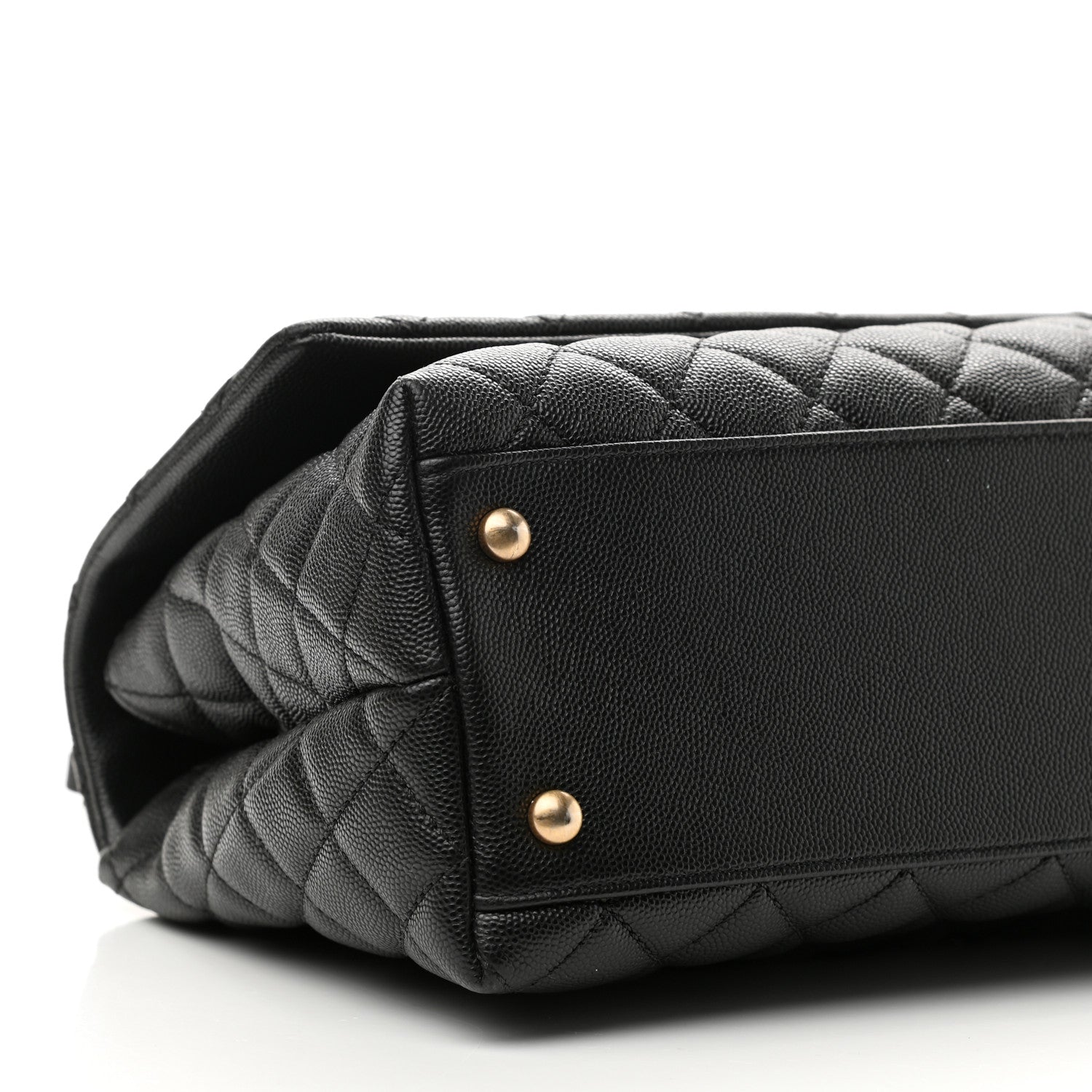 Chanel Caviar Elaphe Quilted Small Coco Handle Flap Black 9 of 10