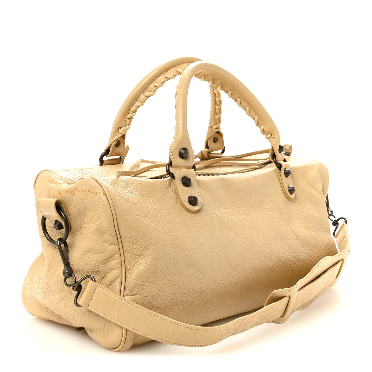 Agneau Classic Hardware Maxi Twiggy Beige Sahara