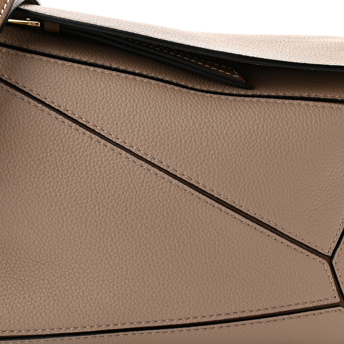 Grained Calfskin Small Puzzle Bag Sand Mink