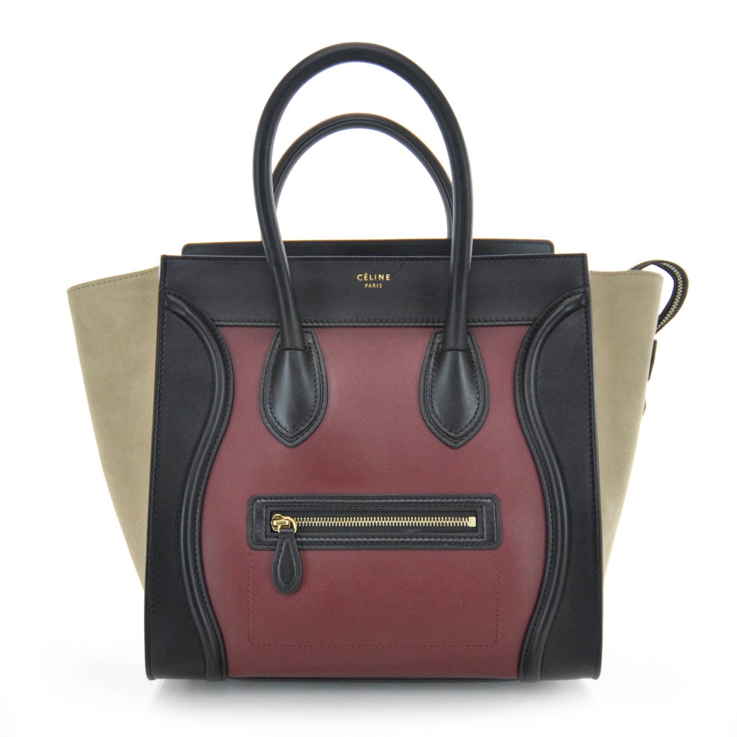 Smooth Calfskin and Suede Mini Tri-Color Luggage