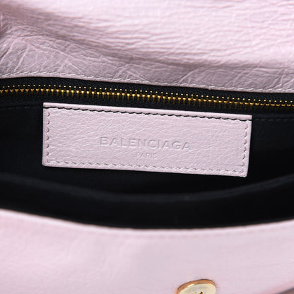 Balenciaga Agneau Giant 12 Gold Hardware Envelope Strap Clutch Rose Poudre 6 of 13