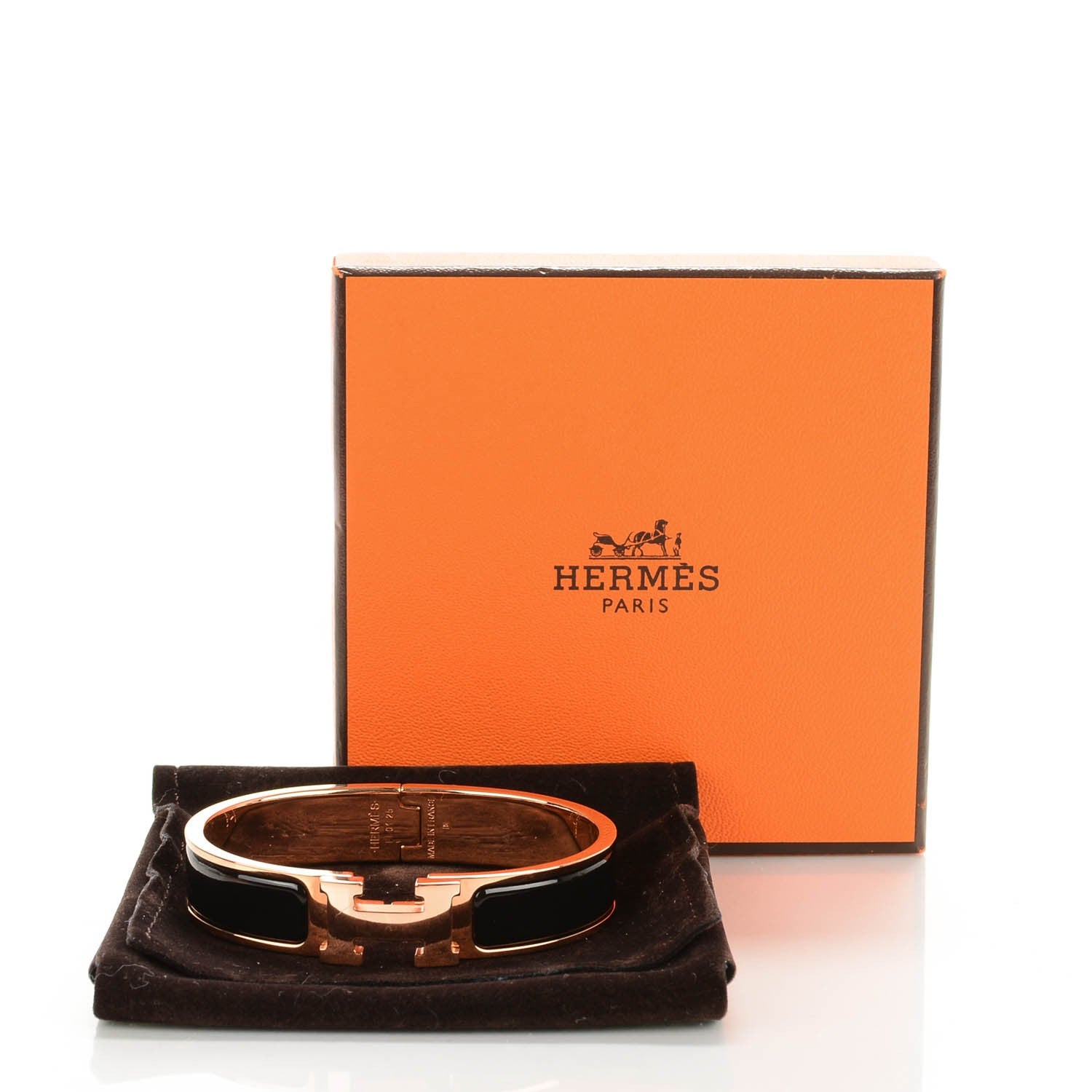 Hermes Enamel Narrow Clic Clac H Bracelet PM Black 5 of 5