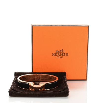 Hermes Enamel Narrow Clic Clac H Bracelet PM Black 5 of 5