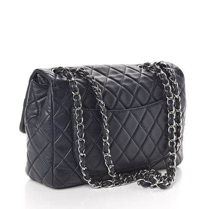 Chanel Lambskin Quilted Jumbo Single Flap Blue 3 of 10