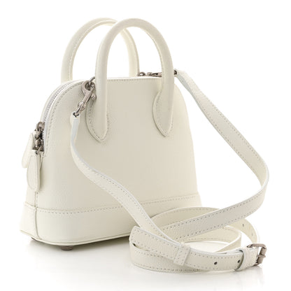 Balenciaga Grained Calfskin XXS Ville Top Handle Bag White Black 3 of 13
