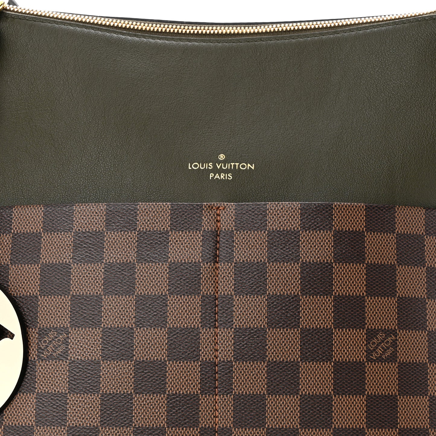 Damier Ebene Calfskin Maida Khaki