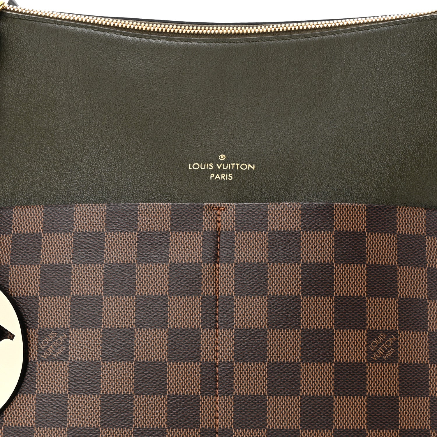 Louis Vuitton Damier Ebene Calfskin Maida Khaki 7 of 9