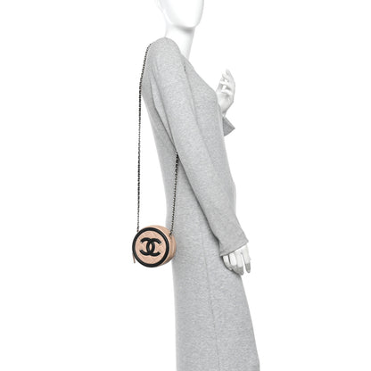 Chanel Caviar Quilted Round Filigree Crossbody Beige Black 2 of 12