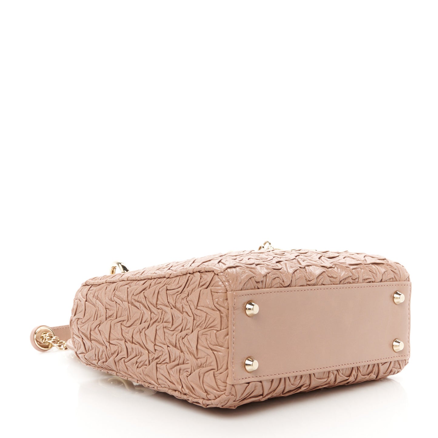 Lambskin Gathered Mini Lady Dior Fard