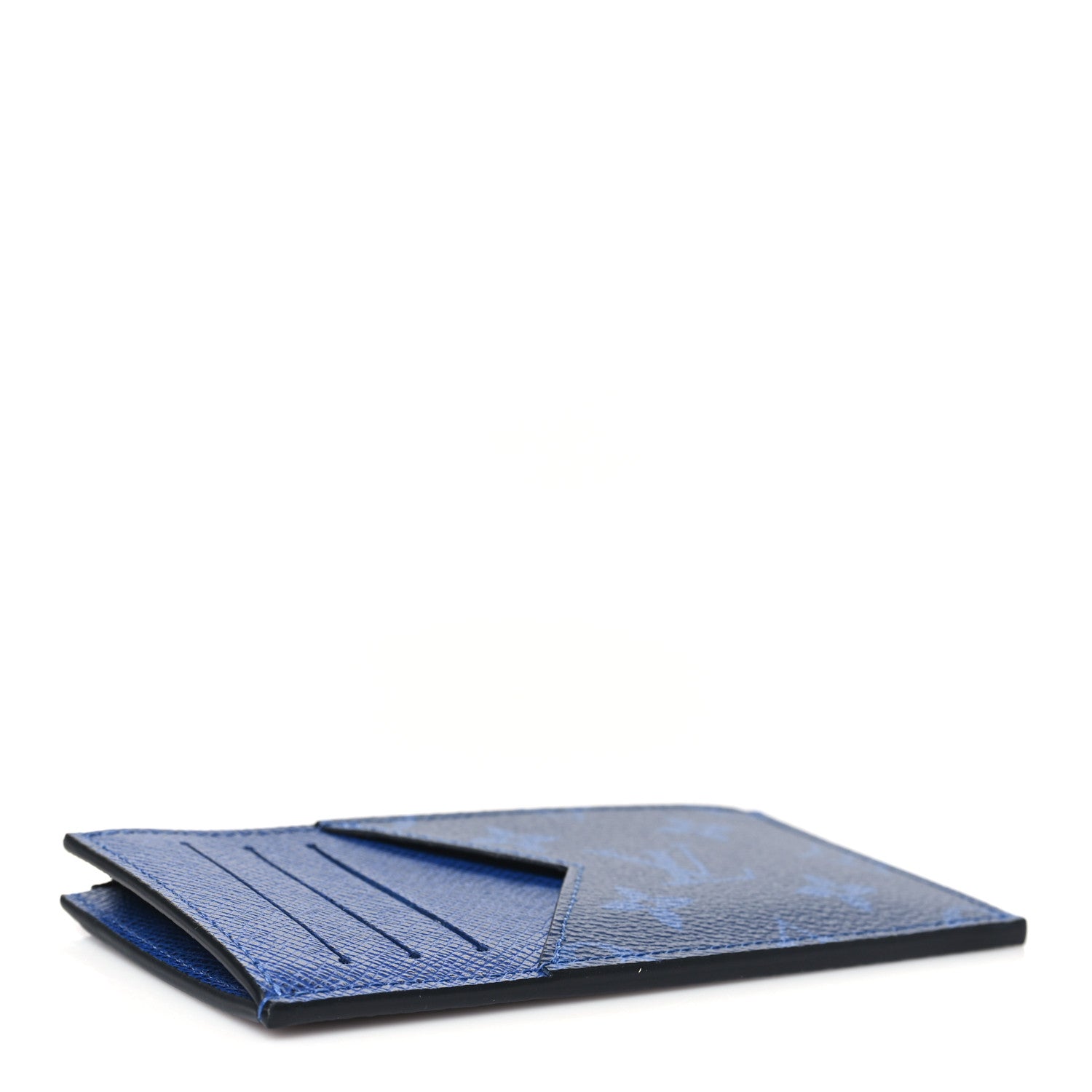 Louis Vuitton Monogram Taiga Coin Card Holder Cobalt 4 of 6