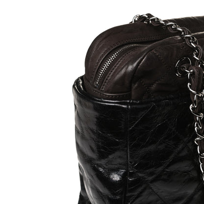 Chanel Glazed Calfskin Lambskin Portobello Tote Black 14 of 18