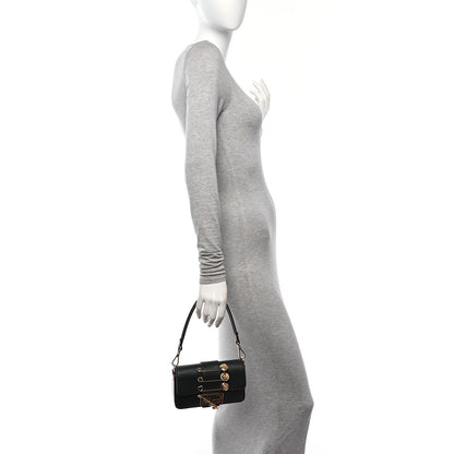 Fendi X VERSACE Vitello Seta Fendace Mini Brooch Baguette Black 3 of 10