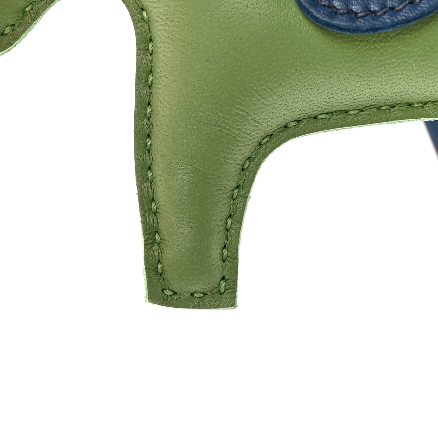 Milo Lambskin Grigri Rodeo Horse Bag Charm PM Vert Criquet Sesame Bleu De Malte