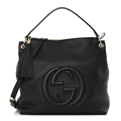 Gucci Pebbled Calfskin Large Soho Hobo Black 1 of 11