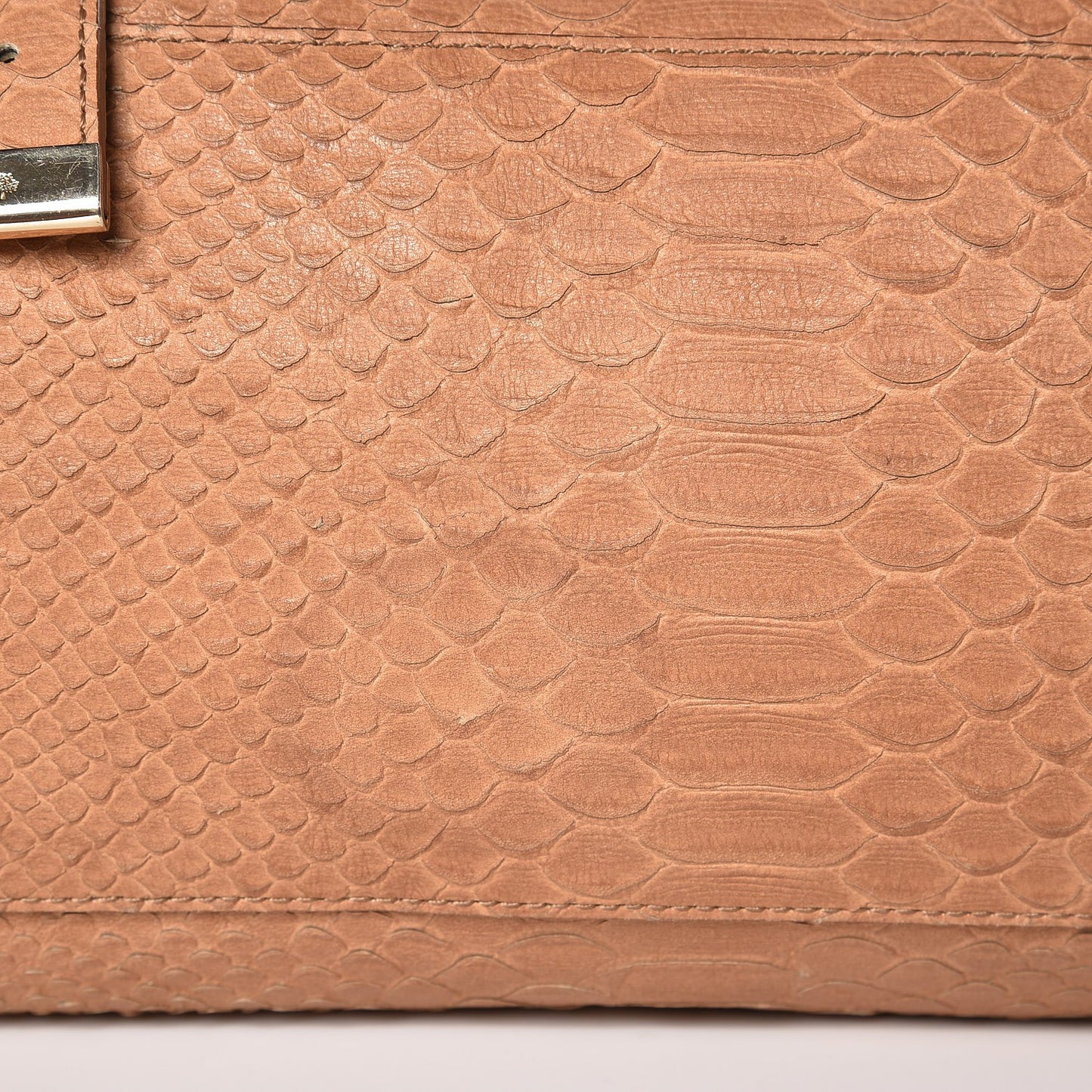 Silky Snake Print Oversized Alexa Deer Brown
