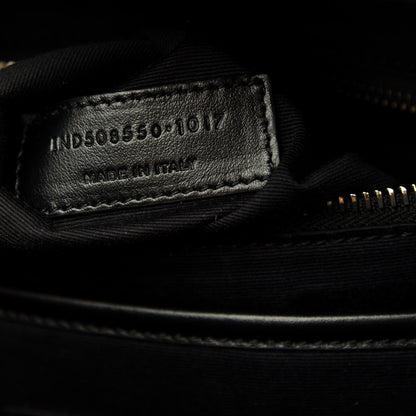 Saint Laurent Canvas Signature Heaven Embroidered Mini City Backpack Black 7 of 11